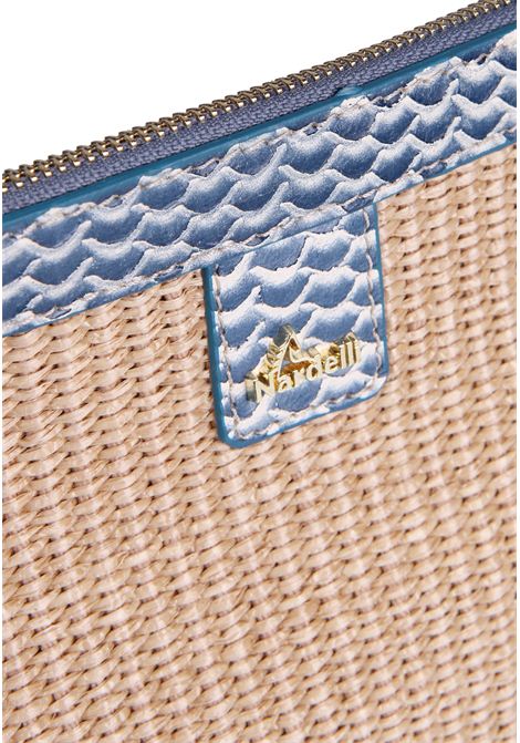 pochette in raffia Nardelli | BUSTONE RAFIABEIGE RIP,BLU